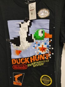 Nintendo NES Duck Hunt Retro Art Video Game T Shirt Adult Medium Black