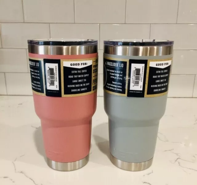 2) YETI Rambler 30 Oz Tumblers- Sandstone Pink + Granite Gray NWT