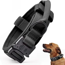 Tactical Dog Collar, Adjustable and Heavy Quick-Release Metal Buckle