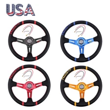14" Aluminum Racing Sport Steering Wheel Car RASTP Deep Dish Drifting