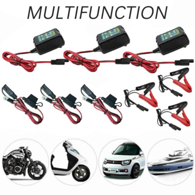 Automatic Battery Charger Maintainer Motorcycle Trickle Float for 12V AGM Batter
