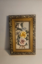 Capodimonte Porcelain Italian Plaque of Flowers