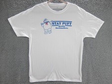 Ghostbusters Shirt Mens Large Stay Puft Marshmallow Man White Graphic Tee