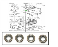 Motor Ventildeckel Oberteil Dichtung X 4 FüR Toyota Land Cruiser KDJ90/KDJ95