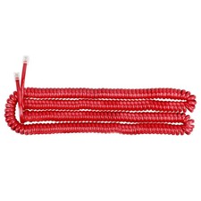 Uvital 1 Pack 25FT Red Extra Long Phone Handset Cord Coiled Length 3FT , Phon...