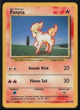 Ponyta Base Set 4th Print 1999-2000 60/102 LP 20