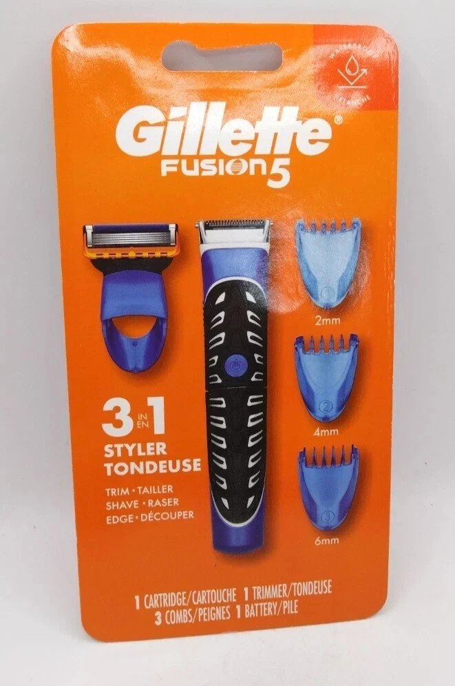 Gillette Styler 3 in 1 Trim Shave Edge Waterproof Men's Razor 1 Cartridge