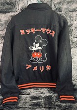 Disney x Forever 21 Mickey Mouse Button up Jacket Mens L Medium Black