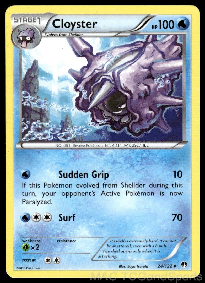 Cloyster 24/122 BREAKpoint Pokemon TCG LP