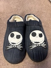 Disney Nightmare Before Christmas Jack Skellington Women  s Slip-On Slippers 9-10