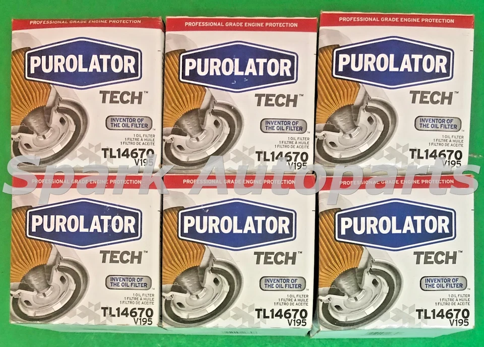 Estuche de 6 filtros de aceite de motor PUROLATOR TECH TL14670 para Dodge, Chrysler, PH16 Foto 3 de 3