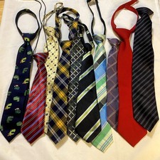  7829 Lot of 10 Boys Neckties size 11-17 Long Various Colors and Style