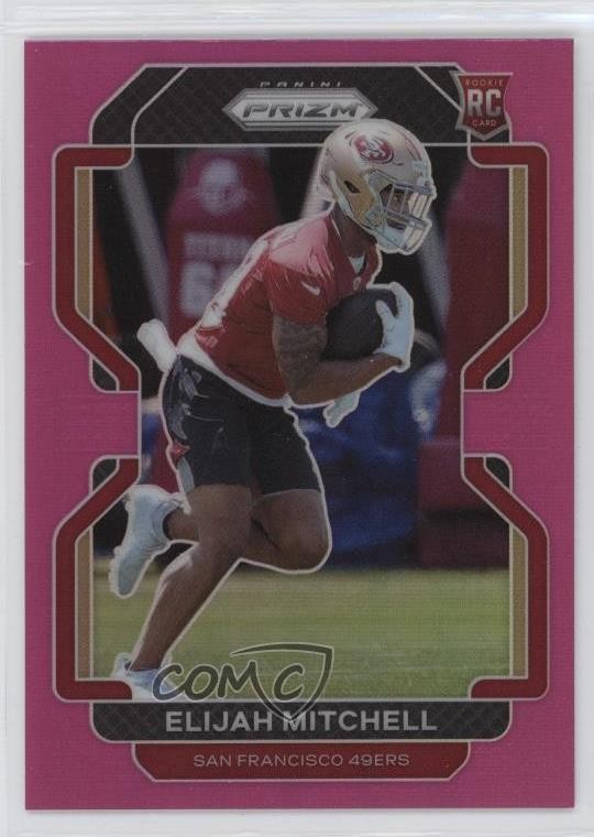 2021 Panini Prizm Rookie Pink Prizm Elijah Mitchell #399 1k9t