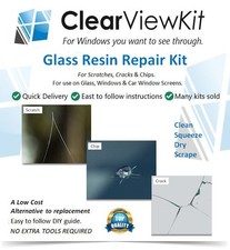 2 Pack Resin Repair Kit For Scratches, Cracks & Chips. Glass & Car Windowscreens