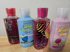 lot of 4 sealed bath and body works shower gel mixed lot blue raspberry 10 oz