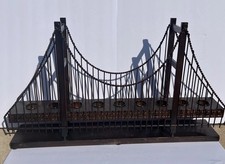 Suspension Bridge Tea Light Holder Large 17.5x30” Holds 9 Tea Lights Metal Brown