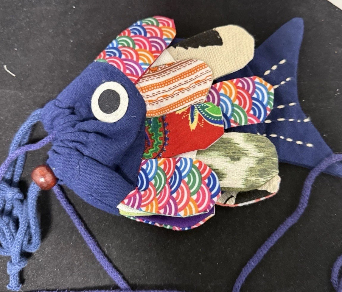 Fish Crossbody Patchwork Boho Kitsch Hippy Bag Pu… - image 1