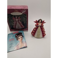 Vtg 1997 Hallmark Keepsake Ornament Holiday Barbie Collector's Series Red Dress