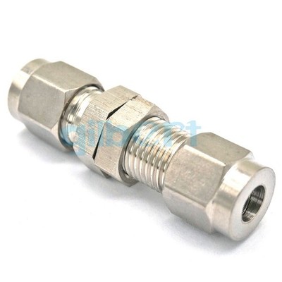 Fit Tube O.D 1/8'' 304 Stainless Bulkhead Ferrule Compression Union Pipe Fitting 