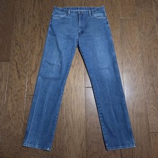 Vtg Wrangler 13MWZ Blue Denim Jeans 36x34 35x34 Cowboy Cut Made In USA