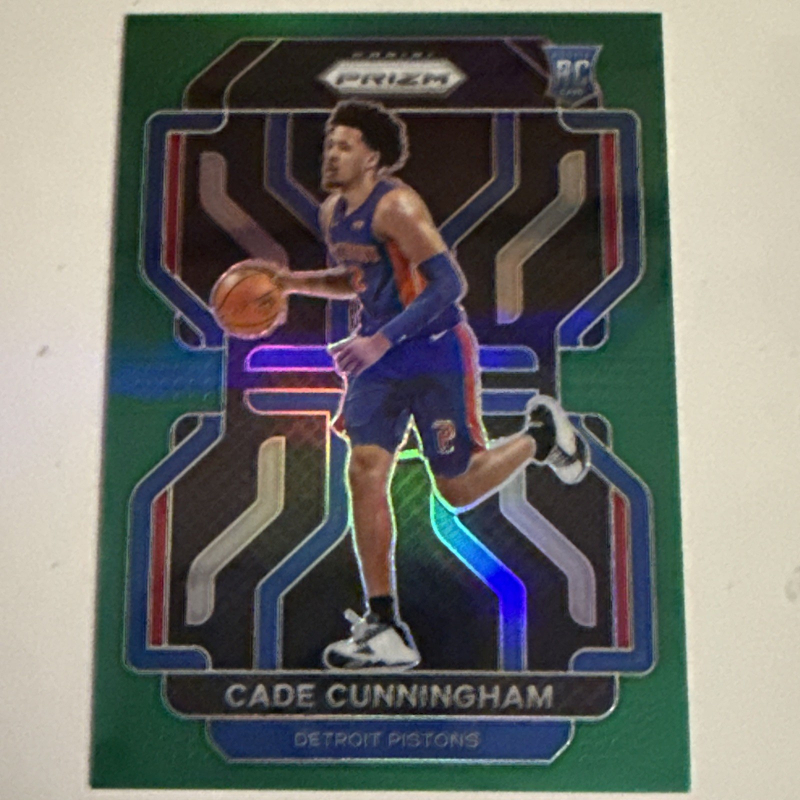 2021-22 Panini Prizm Cade Cunningham #282 Green Prizm Rookie RC Detroit Pistons
