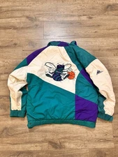 Charlotte Hornets 90s Vintage NBA Apex Puffer Starter Jacket style Large fit