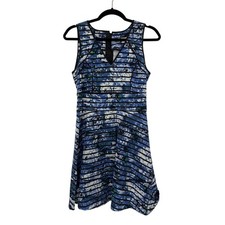 Banana Republic Striped Floral Fit and Flare Dress, 8