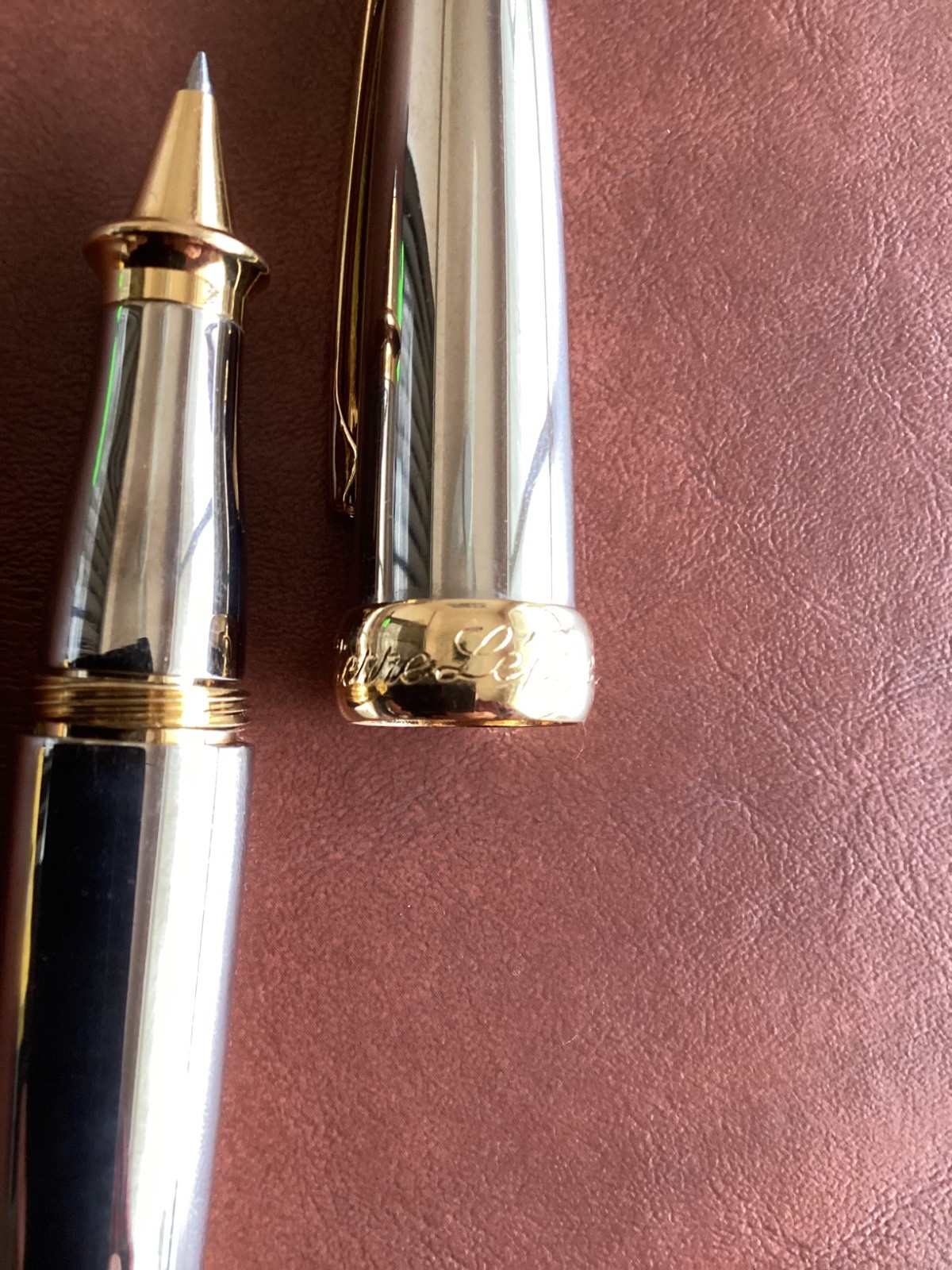 Rare Jean Pierre Lepine "Winston" rollerball pen in polished metal