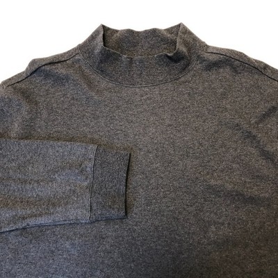ROUNDTREE & YORKE Shirt Men Large Gray Mock Neck Cotton Long Sleeve 23x26x29