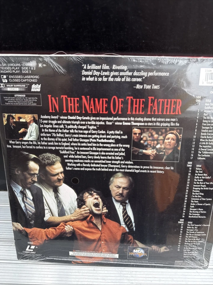 IN THE NAME OF THE FATHER - 1998 LASERDISC LD - Brand New, Sealed - Image 2 of 2