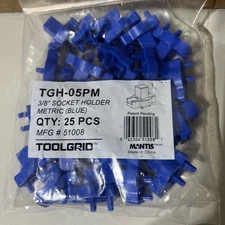 Pack of 25 - Tool Grid TGH-05PM 3/8" Socket Set Holder Metric, Blue 51008 New