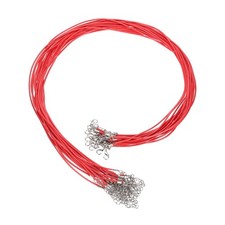20Pcs Waxed Necklace Cord Bulk Red 1.5mm Dia 24" Necklace String Rope