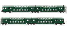 Rivarossi HR4393 4-teiliger Doppelstockzug ohne Steuerabteil grün DR EP.IV Neu