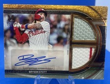 2025 Topps Museum Collection Bryson Stott Dual Relic Auto /99 Phillies