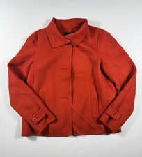 NWT Talbots Red 90% Wool Pea Coat Jacket 6 New Overcoat *READ* details