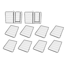 Dog Playpen 12 Panels 40" Dog Fence Pet Dog Exercise Pen Outdoor Indoor W/ Doors