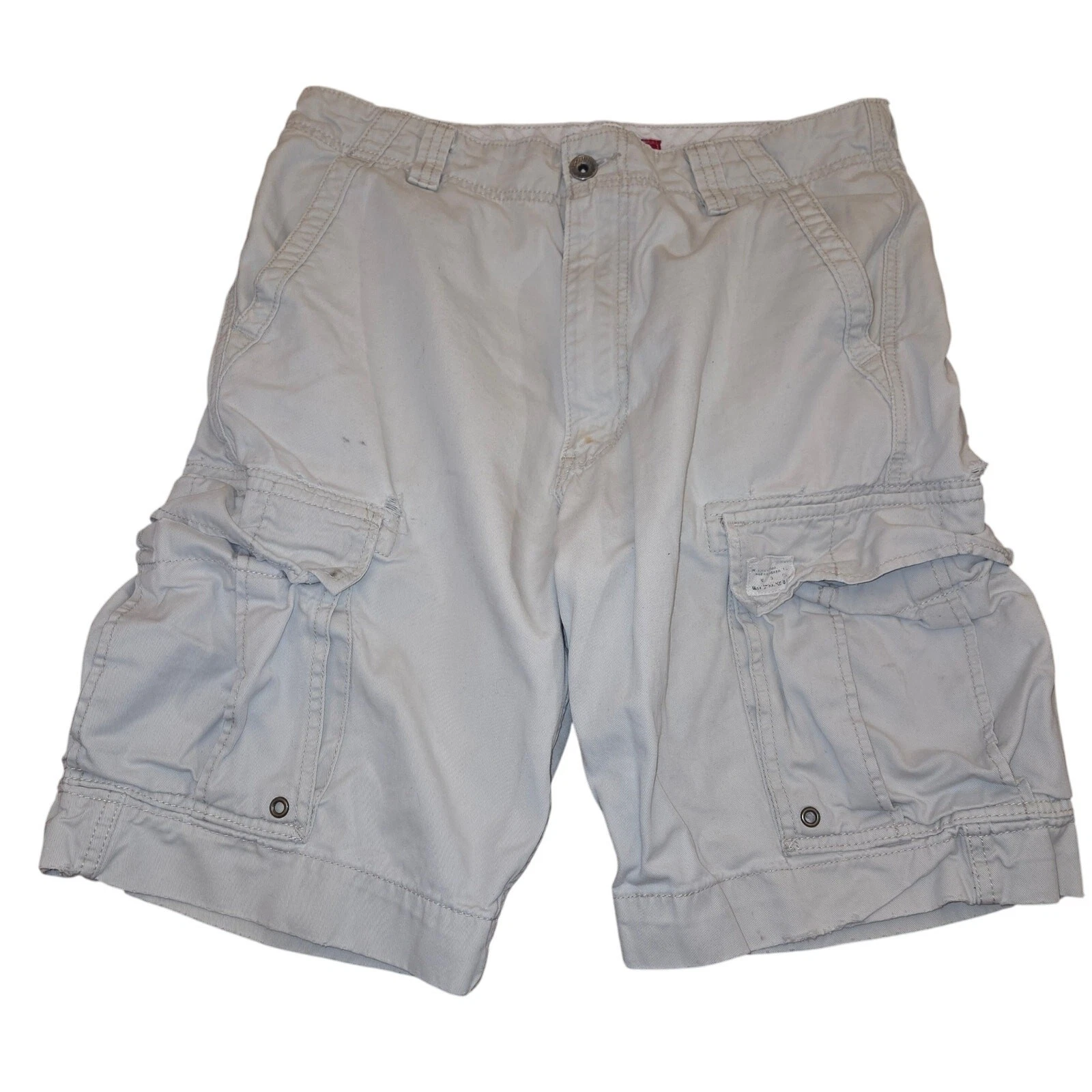 Vintage Y2K Levi's White Cargo Shorts - W- 34
