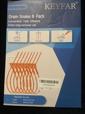 25-Inch Drain Snake Clog Remover Tool - 8 Pack for Sink, Toilet, Bathtub Cleanup