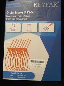 25-Inch Drain Snake Clog Remover Tool - 8 Pack for Sink, Toilet, Bathtub Cleanup