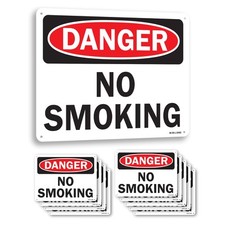 No Smoking OSHA Danger Sign Metal, Plastic, Or Decal - 5 or 10 Pack