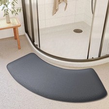 Bathroom Absorbent Mat Curved Door Toilet Shower Non Slip Thickened Foot Rug UK