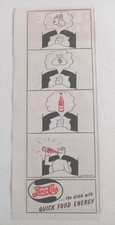 1943 Pepsi-Cola Print Ad "The Drink With Quick Food Energy" O. Soglow Cartoon