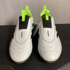 Adidas Goletto IX JI1612 Kids US 2.5 White Laceless FG/MG Soccer Cleats New