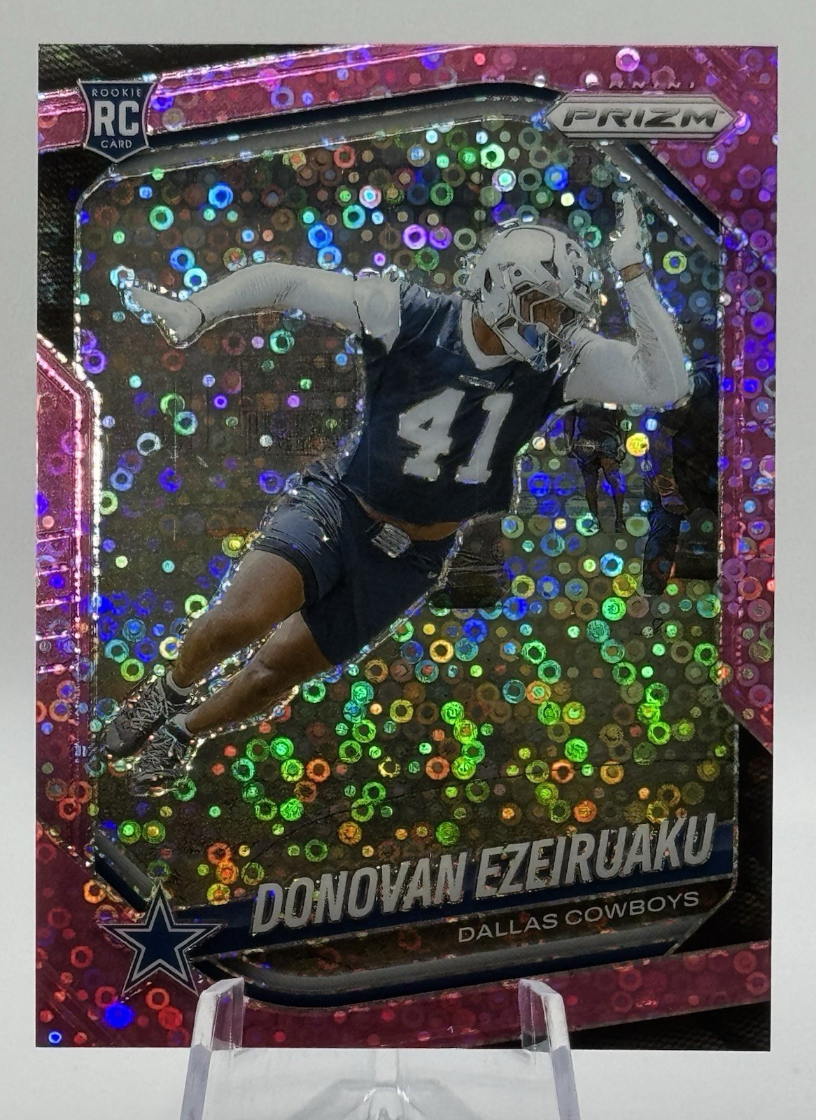 2025 Prizm No Huddle Donovan Ezeiruaku Pink 16/25 Rookie RC #314 🔥