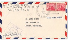 APO 121 in England to Austin MN, censored, 1945