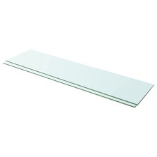Glass Panel Set of 2 Clear Toughened Glass 39.4 x 9.8 in