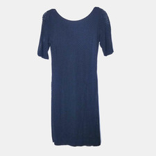 Banana Republic Eyelet Mesh Perforated Sheath Dress 2P Black Athleisure LBD