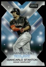 2015 Stadium Club #T-5B Giancarlo Stanton Triumvirates Luminous Miami Marlins