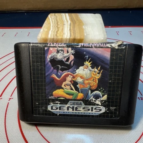 SEGA Ariel the Little Mermaid Sega Genesis Disney Platformer Game Cartridge
