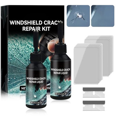 2PCS Windshield Crack Repair Kit,2024 New Glass Cracks Gone Repair Kit,Windsh...